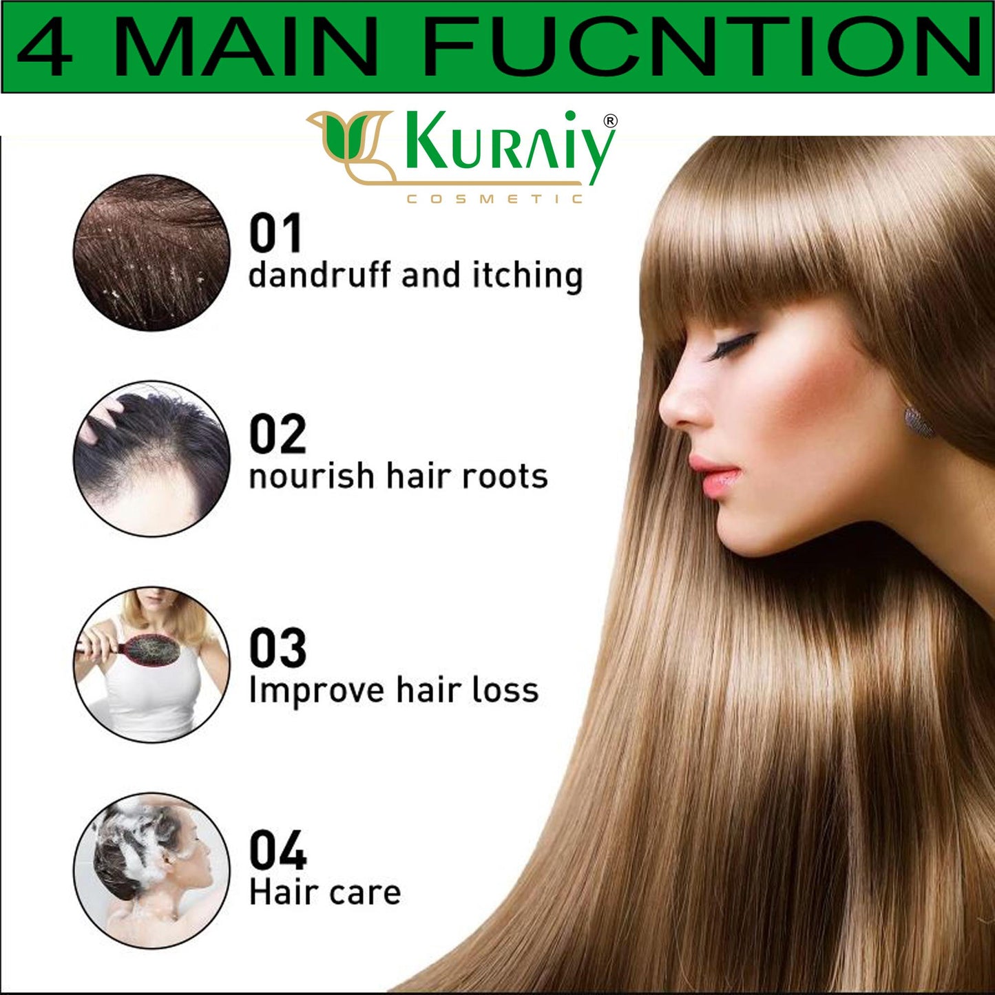 Kuraiy natural herbal Aloe Vera Shampoo 200 ml - Paraben Free Organic Shampoo (200 ml)