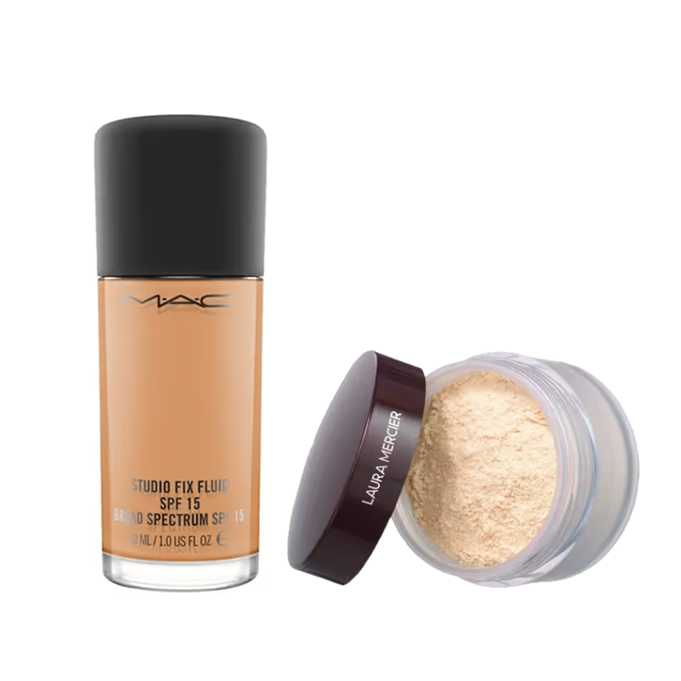 MAC Studio Fix Fluid SPF 15 + Laura Mercier Loose Powder Combo