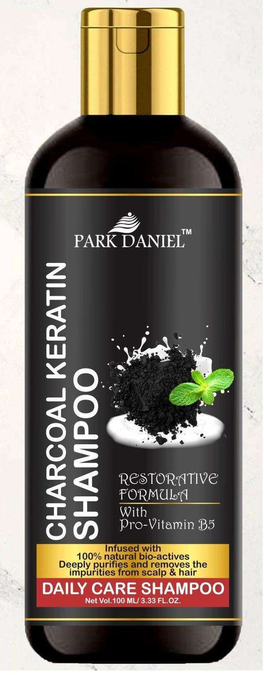 Park Daniel Natural Charcoal Keratin Shampoo - Daily Care Shampoo(100 ml)