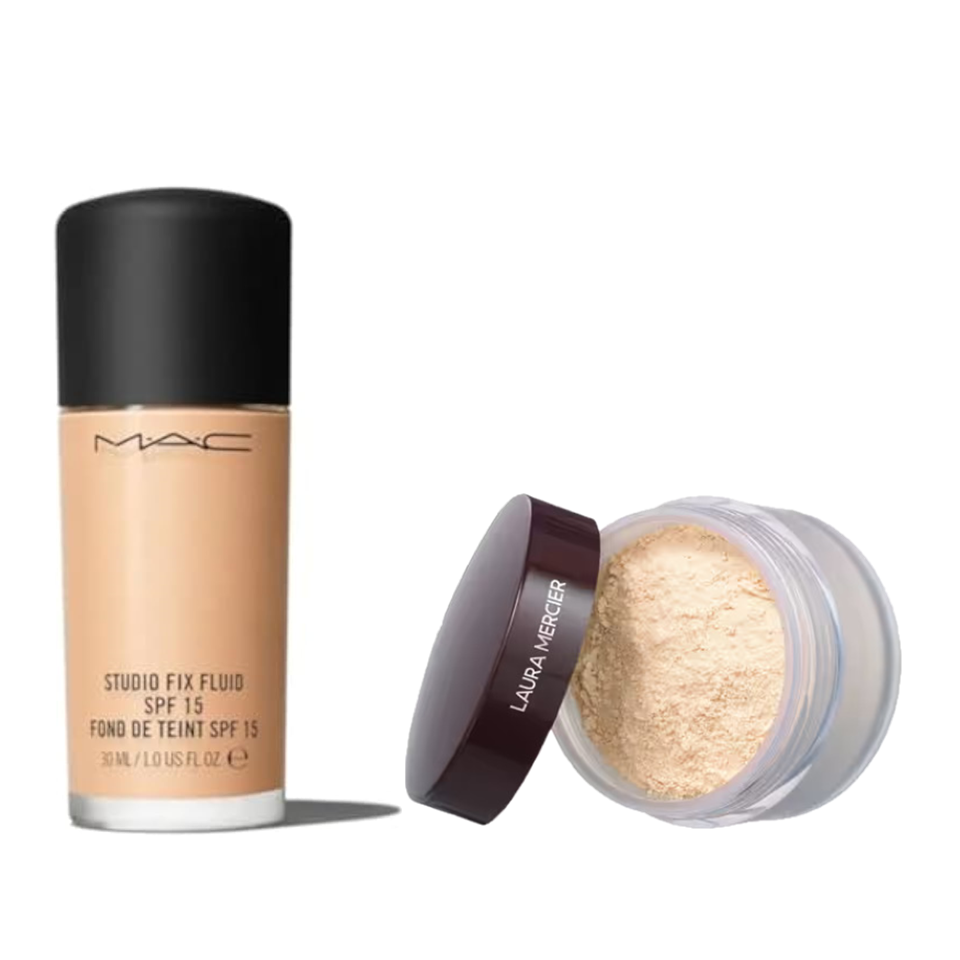 MAC Studio Fix Fluid SPF 15 + Laura Mercier Loose Powder Combo