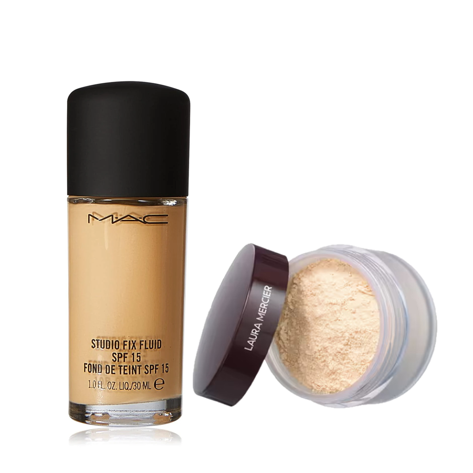 MAC Studio Fix Fluid SPF 15 + Laura Mercier Loose Powder Combo