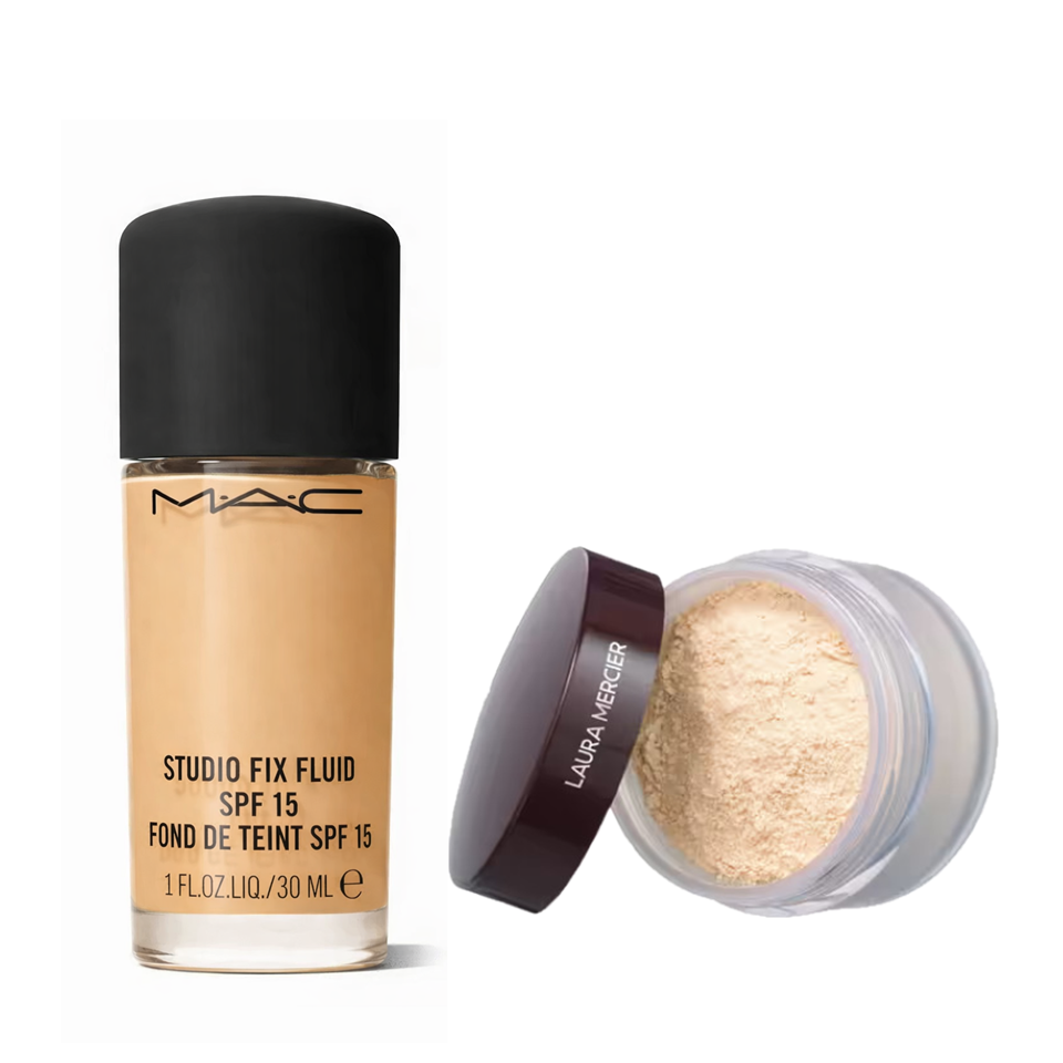 MAC Studio Fix Fluid SPF 15 + Laura Mercier Loose Powder Combo