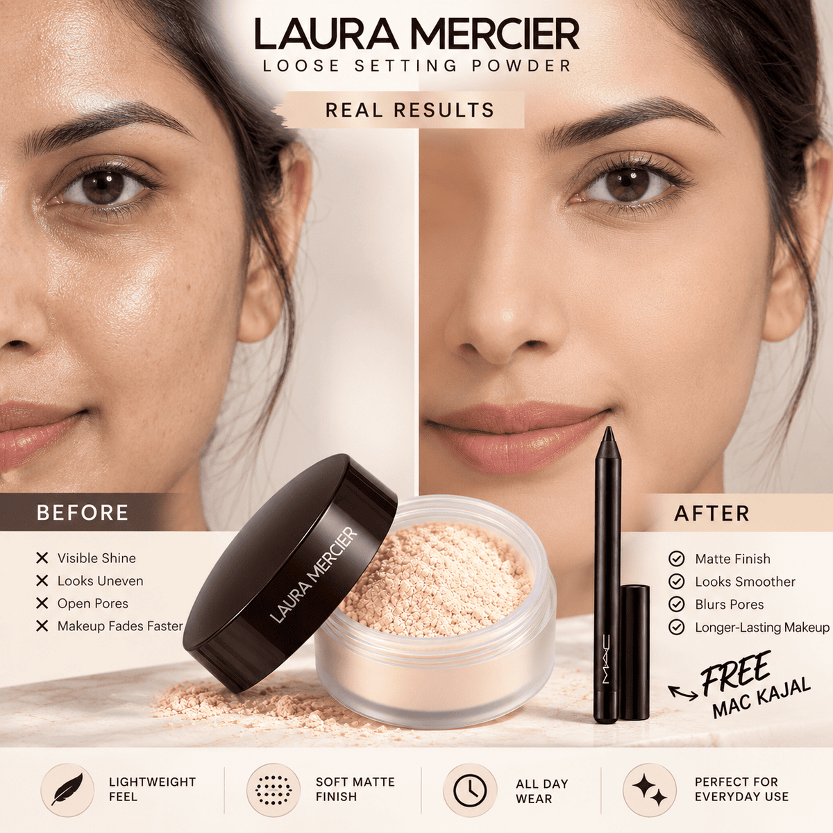 Laura Mercier Loose Setting Powder – Get MAC Kajal FREE